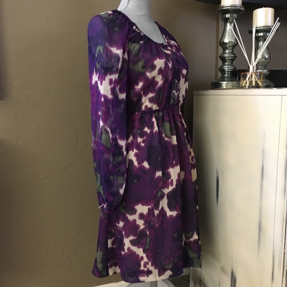 Maisie 100% Silk Watercolor Print Dress | J. Crew | Size 2 - Picture 3 of 9